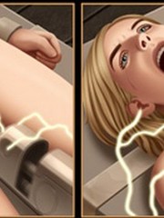 Lesbian electric bondage art. the sky dungeon by ferres.