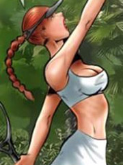 Chick with big buffers, playing tennis, her tits jump as well as a ball