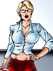 Big black toon guy shows off his dick to seduce white girl to sex