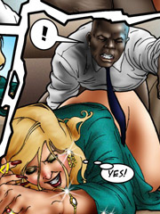 Dirty cartoon whore giving head to her lustful boss