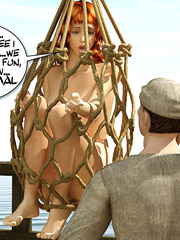 Captured by pirates redhead nude 3d stunners gets humilited and used as fuck doll.
